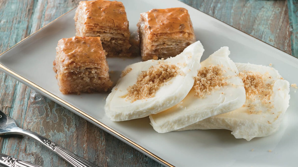 Ice Cream between Walnut Baklava