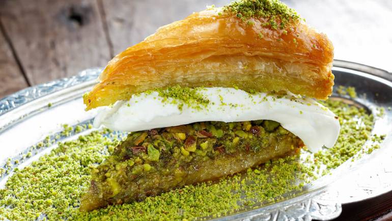Carrot Slice Baklava with “Dövme” Ice Cream