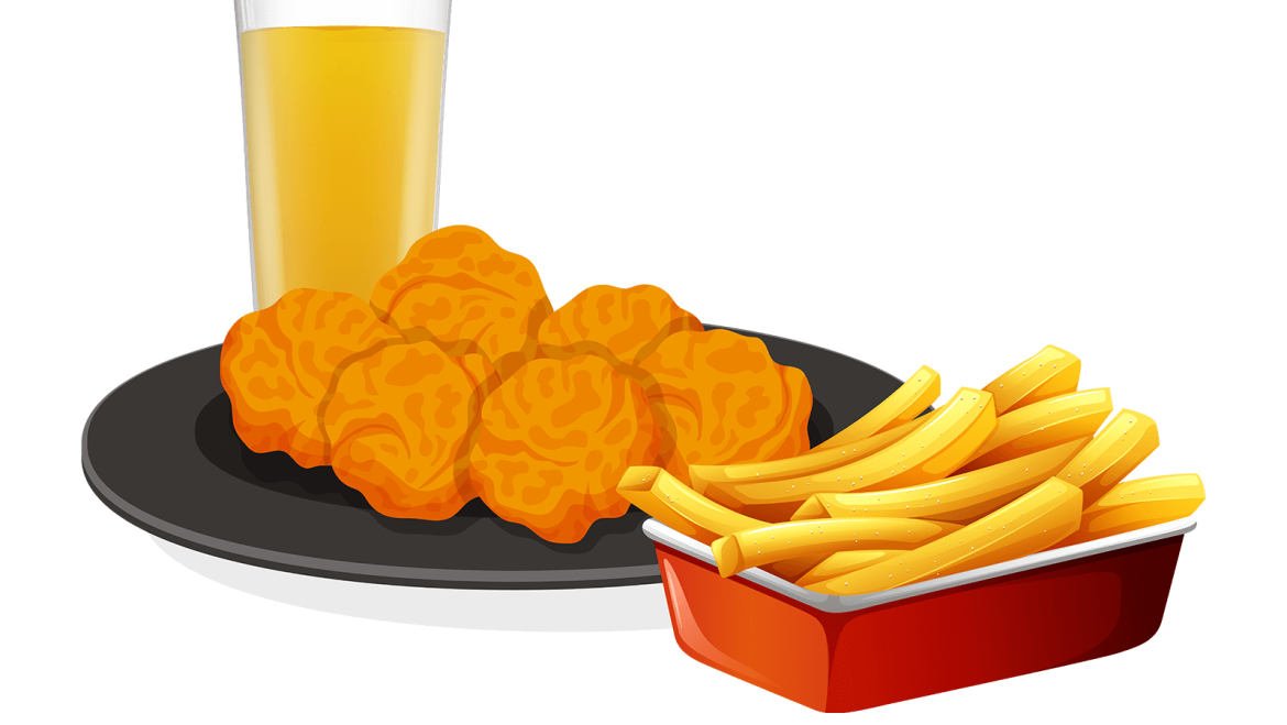 Nuggets + juice + French Fries